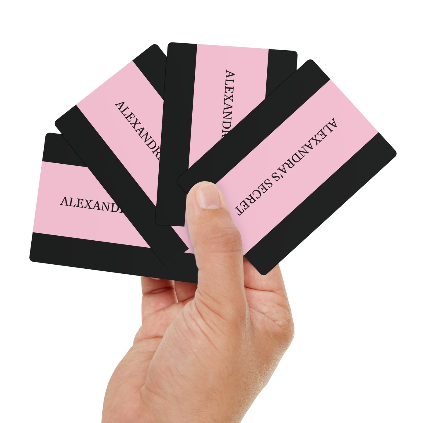 Personalized Name Black & Pink Poker Playing Cards Set | Hunting Birthday Christmas Gift