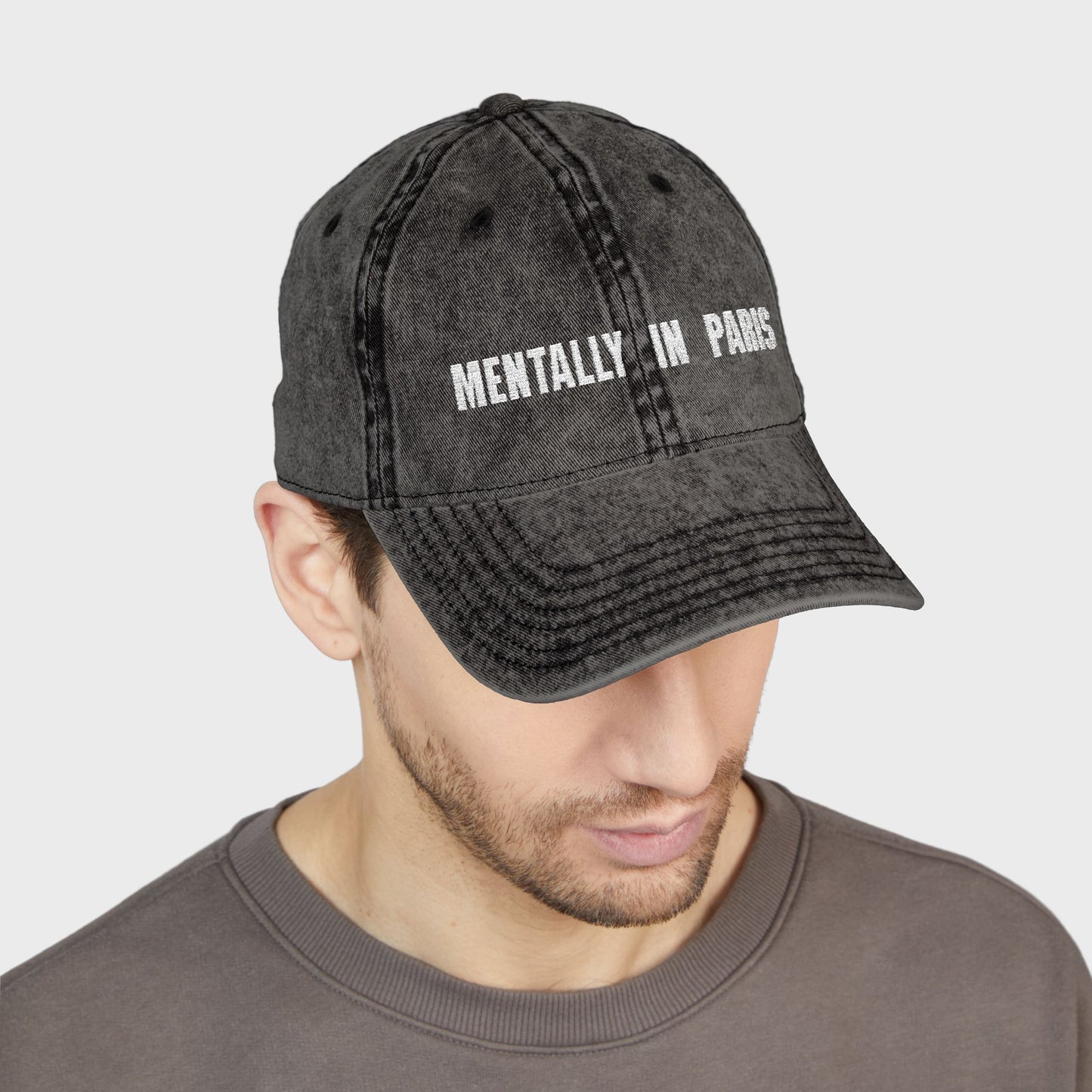 Personalized Any Special Place You Love | Mentally in Paris Vintage Embroidered Cap