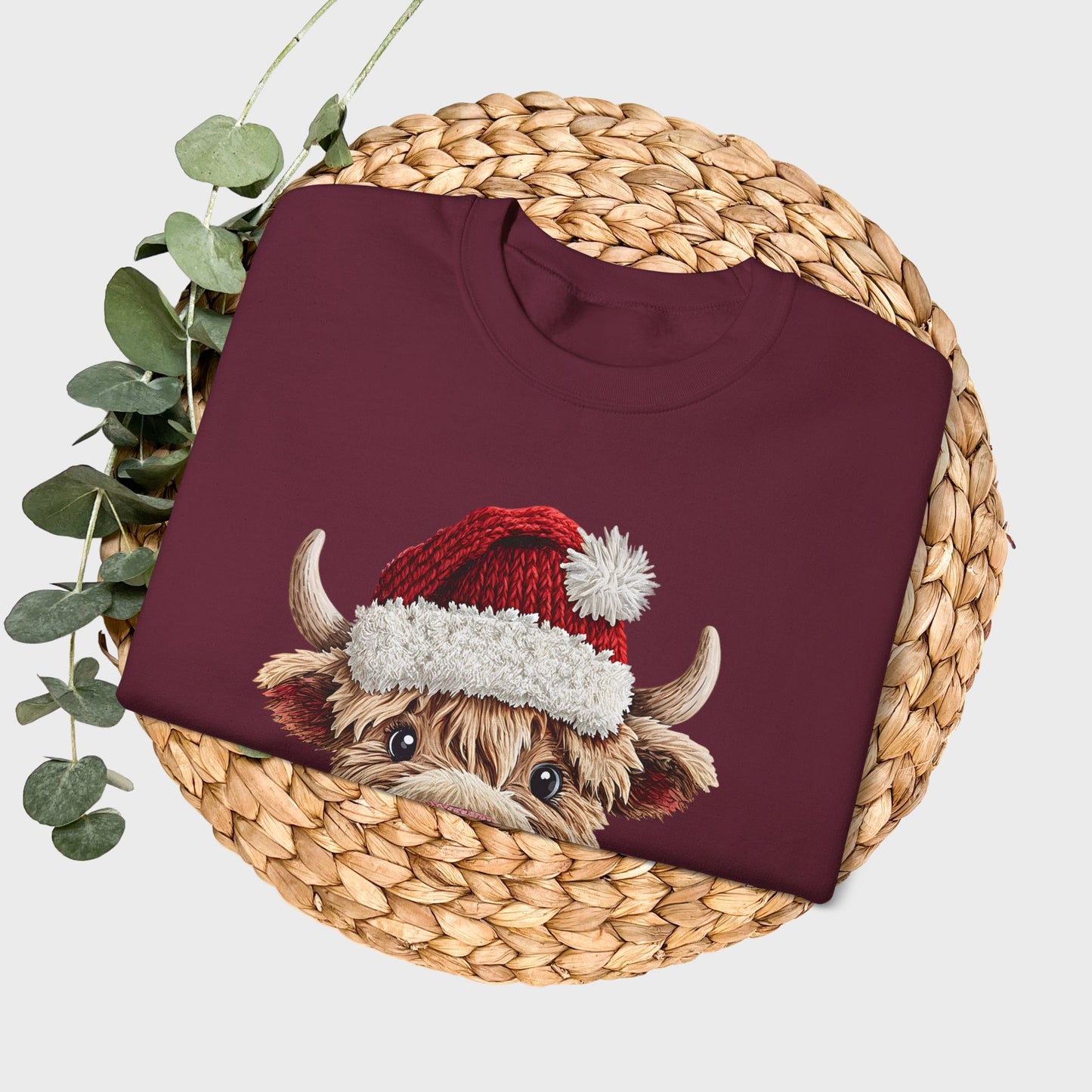 Cute Highland Cow Crewneck Sweatshirt — Cozy Everyday Gift Ideas