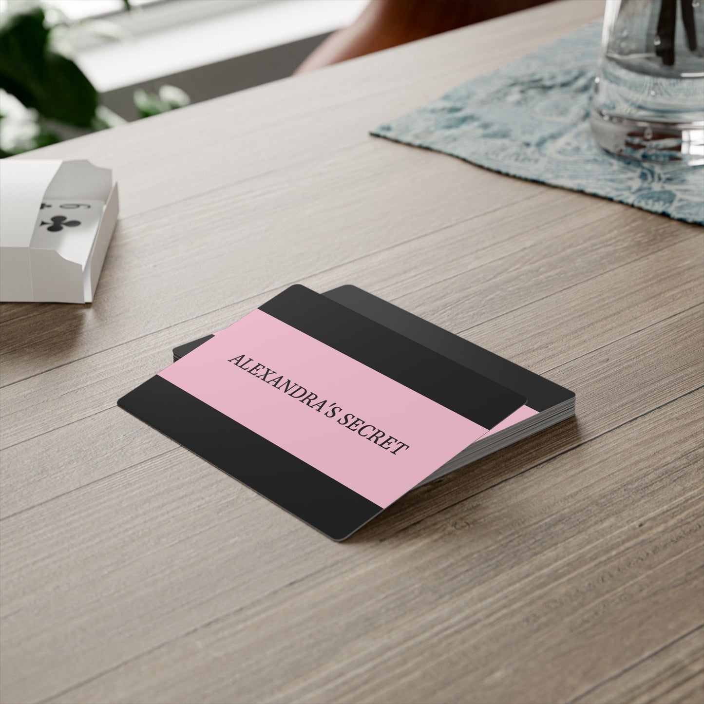 Personalized Name Black & Pink Poker Playing Cards Set | Hunting Birthday Christmas Gift