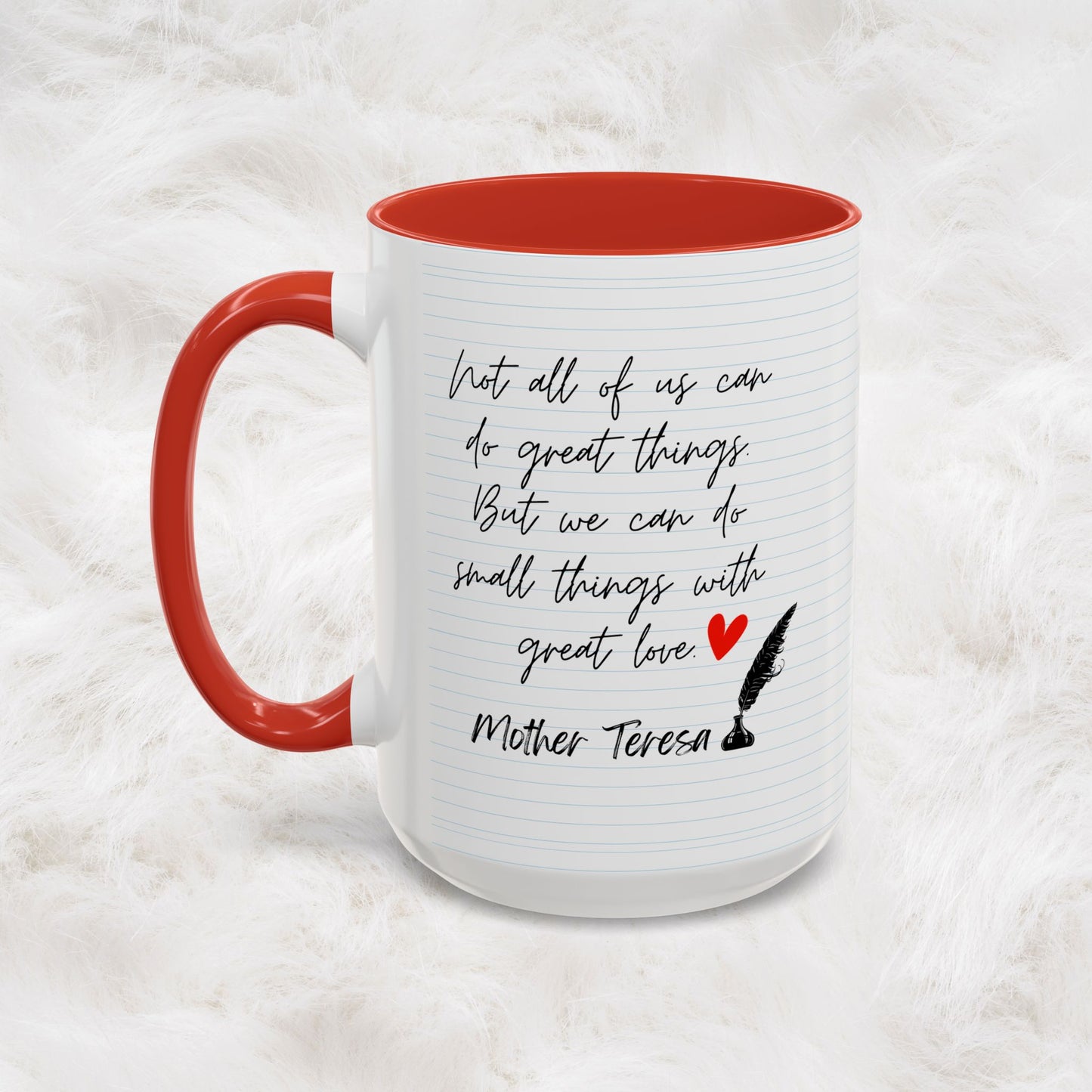 Mother Teresa Famous Positive Quotes Mug - We have only today, Let Us Begin | Christian Catholic Souvenir Cup
