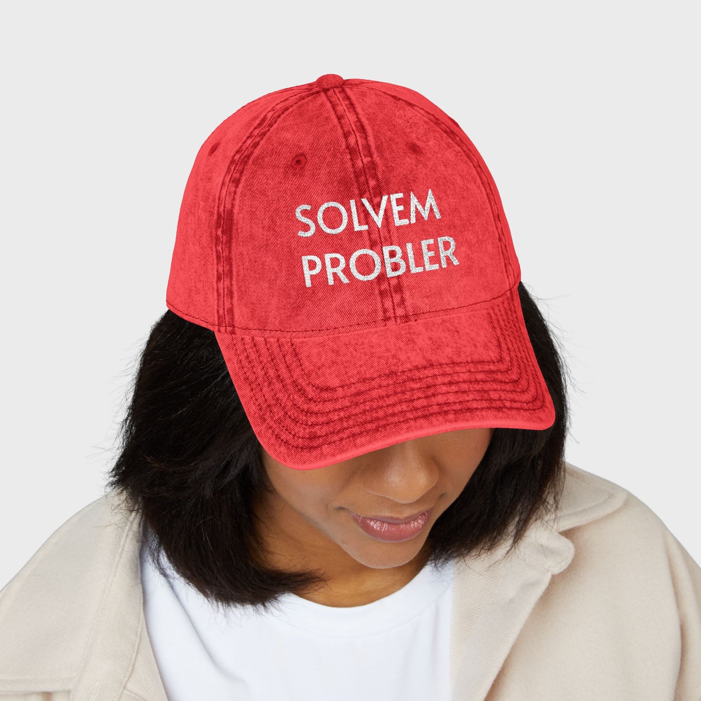 Funny Solvem Probler Vintage Embroidered Cap