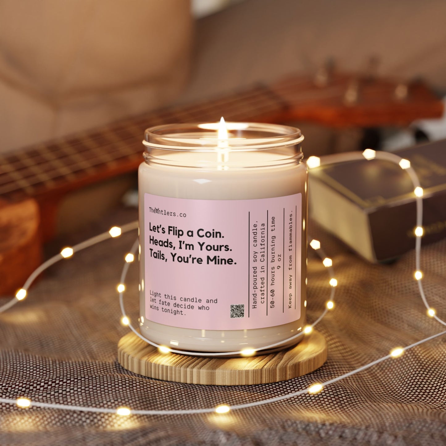 Play This with Your Special Someone Soy Wax Candle, Romantic Couples, Decoration Gift Idea, Eco Friendly 9oz. Candle