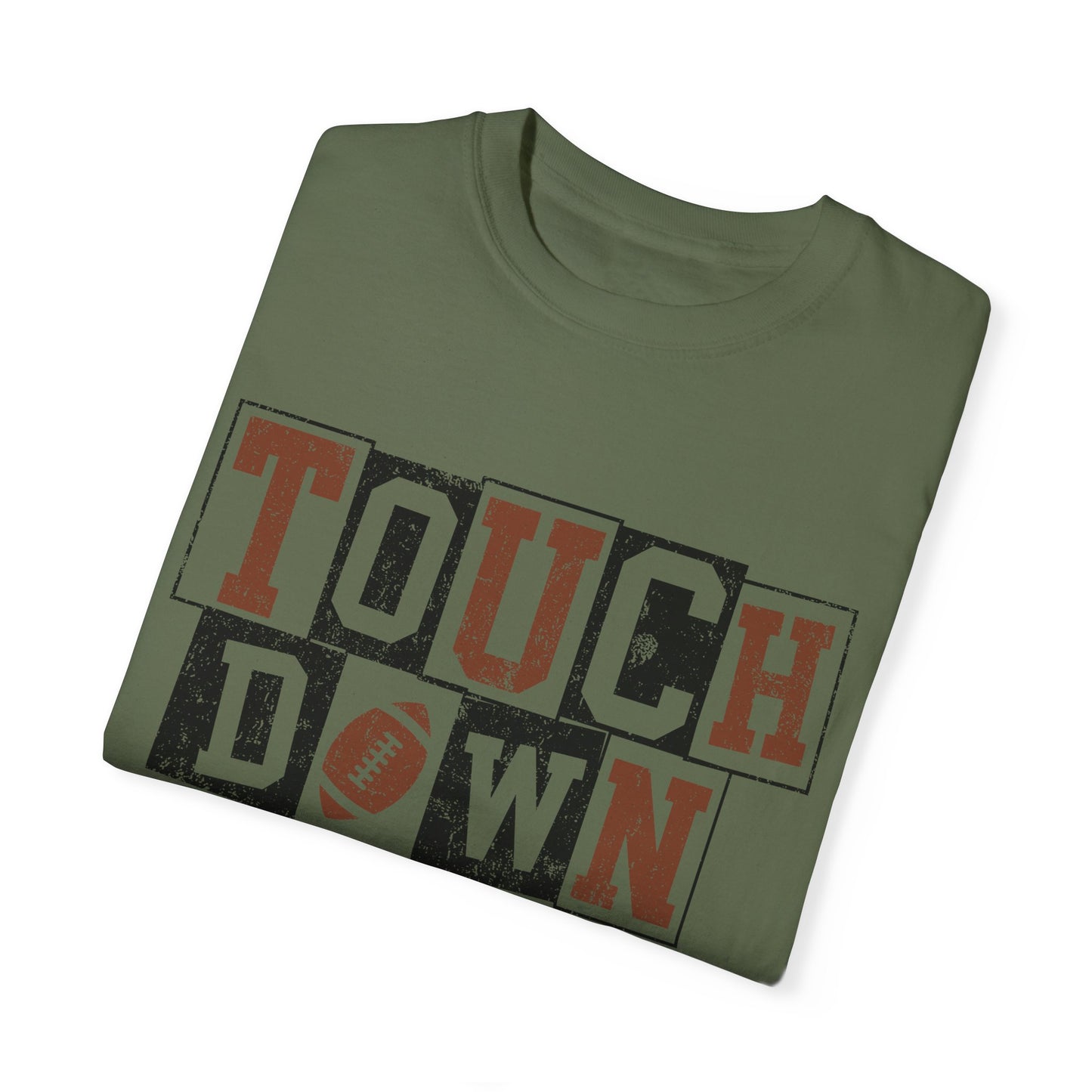Football Season Unisex Garment-dyed Tee Comfort Color T-shirt - Touch Down Gift Ideas