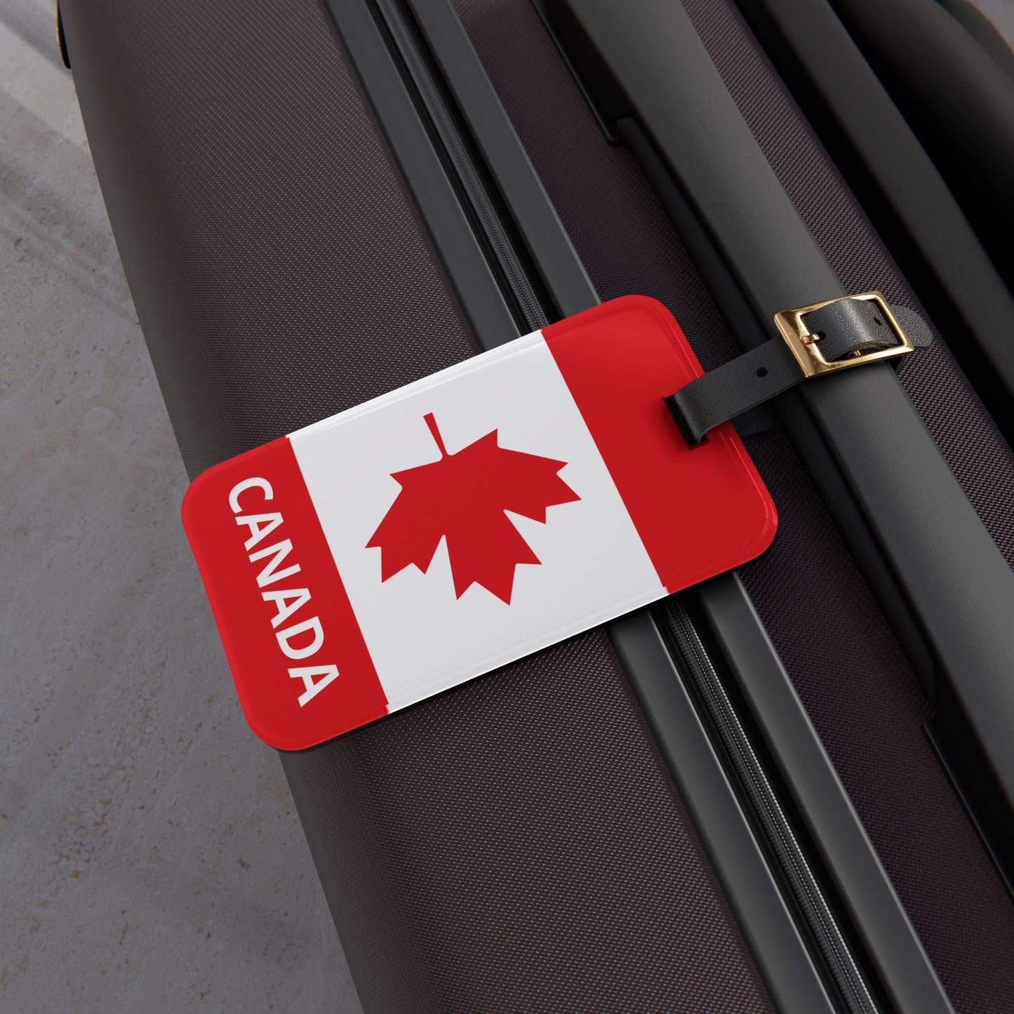 Canada Flag Red Maple Leaf Travel ID Luggage Tag | Vacation Birthday Christmas Gift