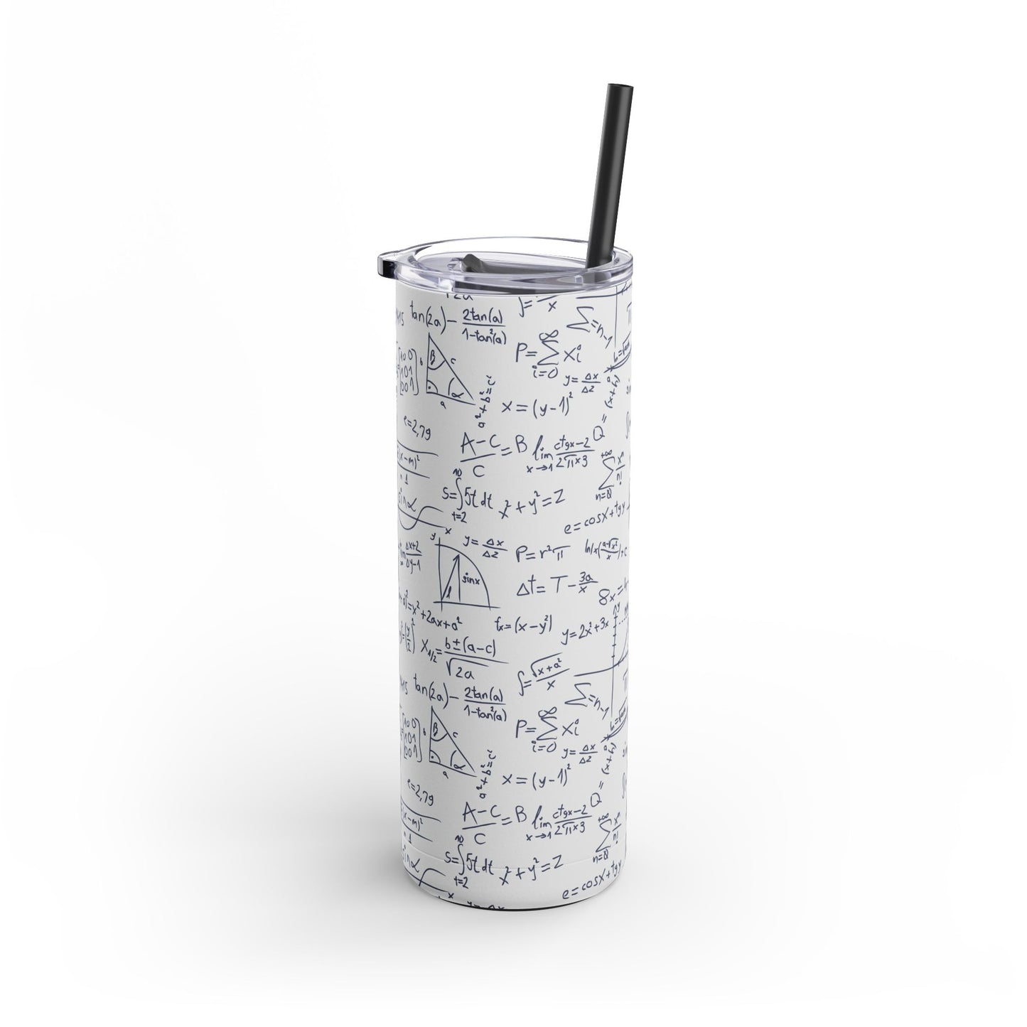 Mathematics Lovers Science Math Pattern Skinny Matte Tumbler Hunting Birthday Christmas Gifts