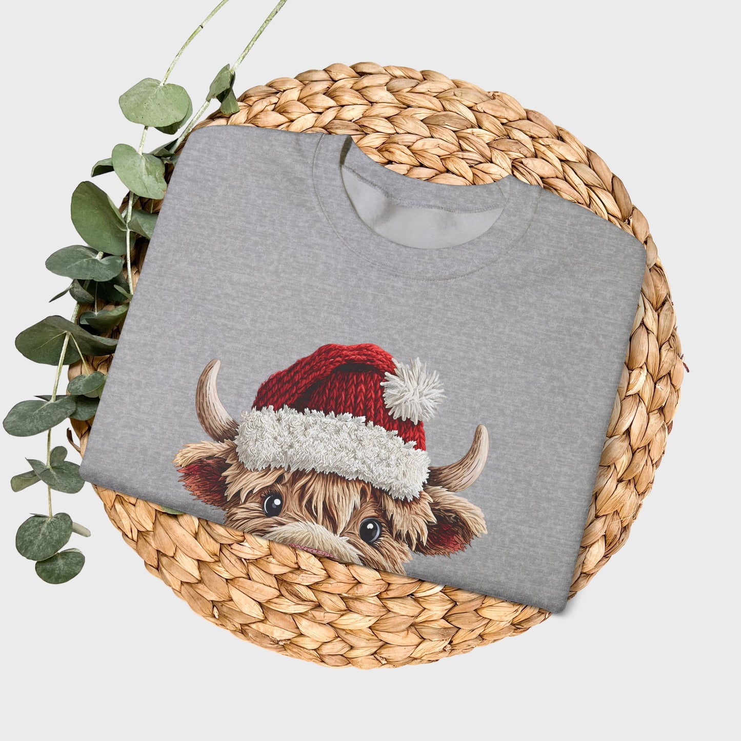 Cute Highland Cow Crewneck Sweatshirt — Cozy Everyday Gift Ideas