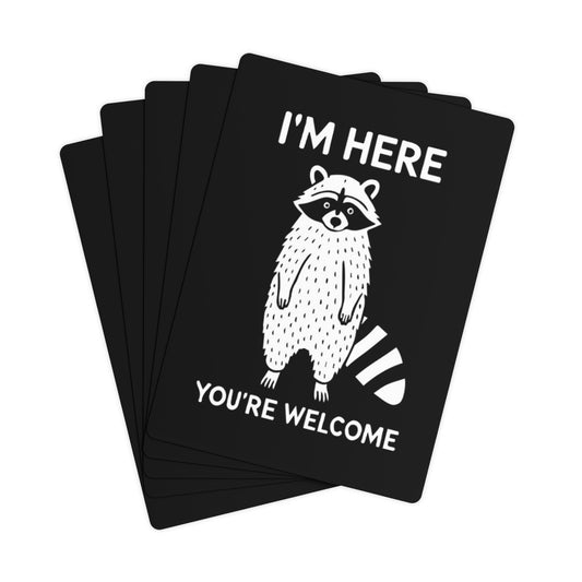 Cute Raccoon Poker Playing Cards Set | Souvenir Play Card for Pet Lover | Hunting Christmas Birthday Gift