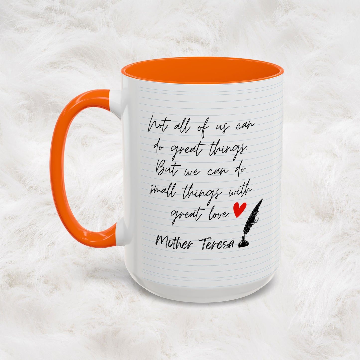 Mother Teresa Famous Positive Quotes Mug - We have only today, Let Us Begin | Christian Catholic Souvenir Cup