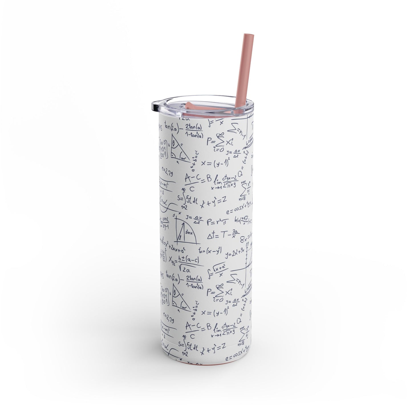 Mathematics Lovers Science Math Pattern Skinny Matte Tumbler Hunting Birthday Christmas Gifts