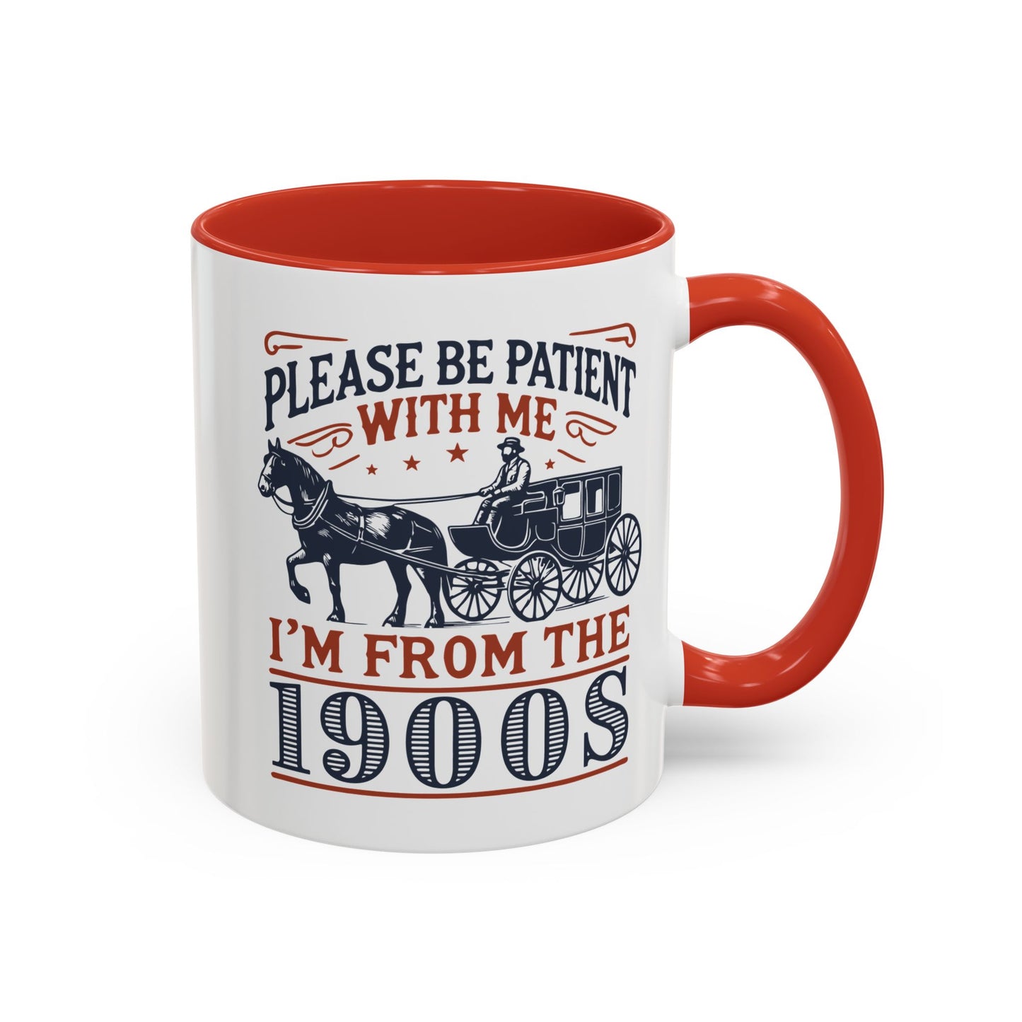 Vintage Retro Vibe Coffee Tea Mug - Hot Trending Navy Blue Merch Gift