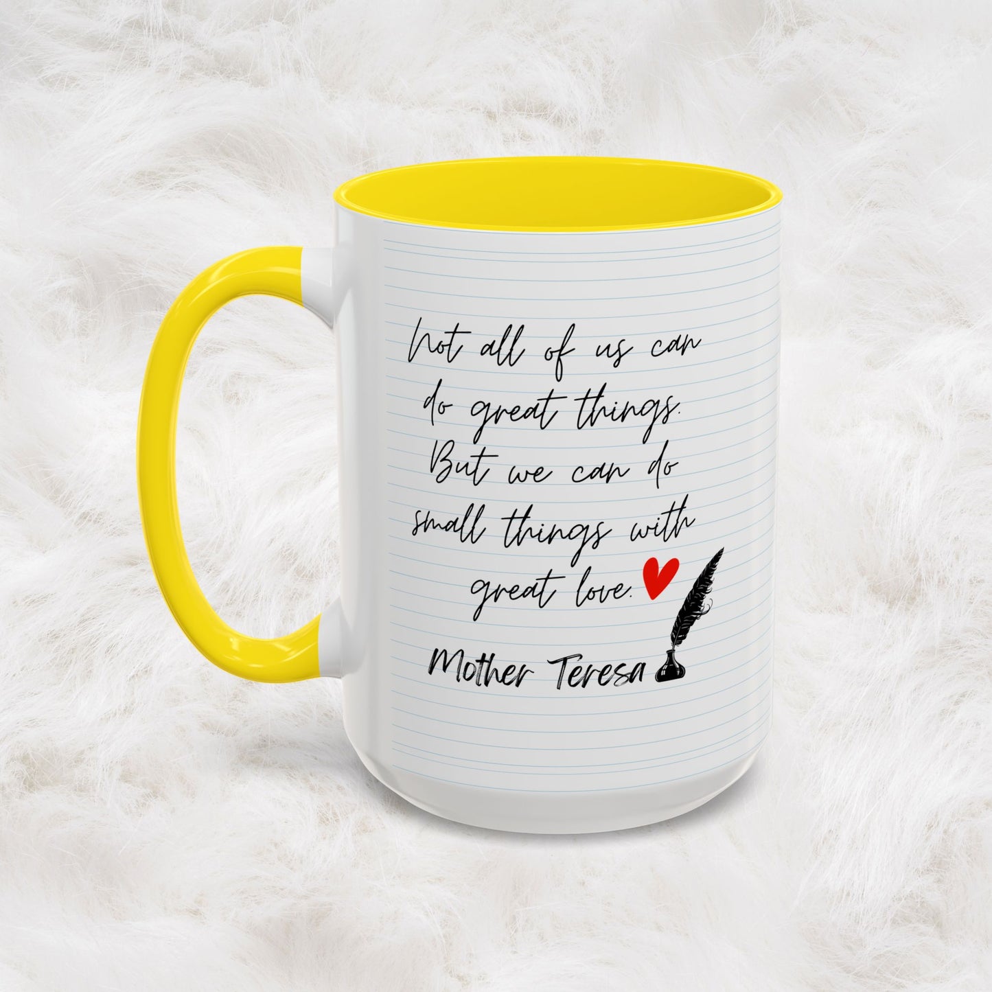 Mother Teresa Famous Positive Quotes Mug - We have only today, Let Us Begin | Christian Catholic Souvenir Cup