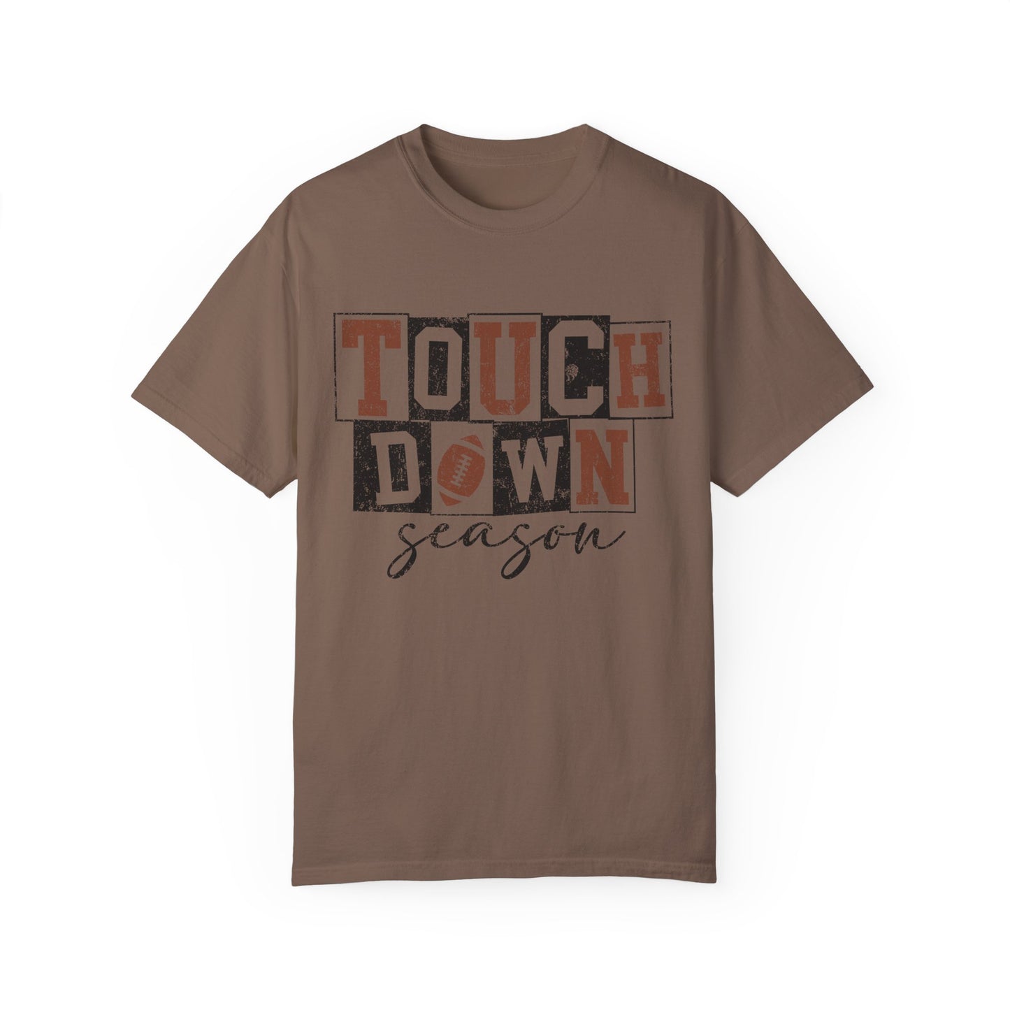 Football Season Unisex Garment-dyed Tee Comfort Color T-shirt - Touch Down Gift Ideas
