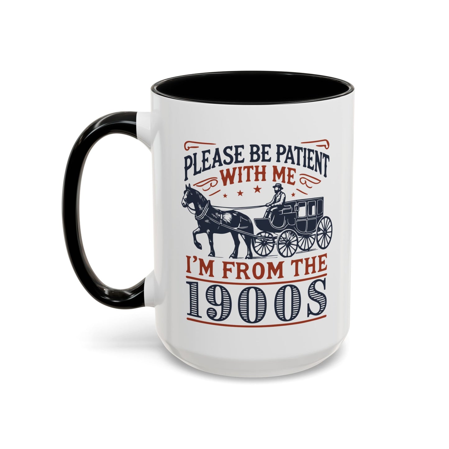 Vintage Retro Vibe Coffee Tea Mug - Hot Trending Navy Blue Merch Gift