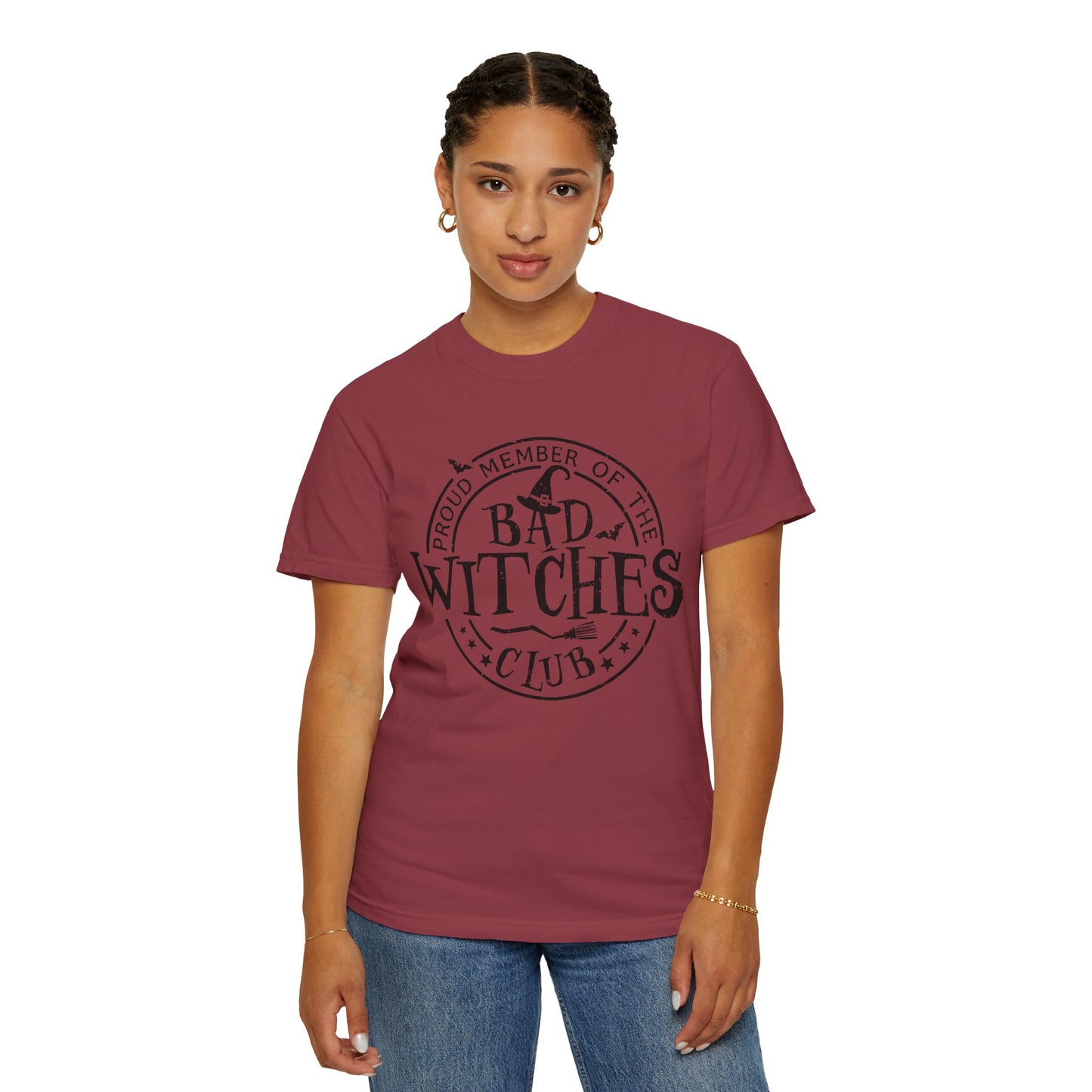 Bad Witches Club Unisex Garment-dyed Tee Comfort Color T-shirt - Halloween Holiday Season Gift Ideas