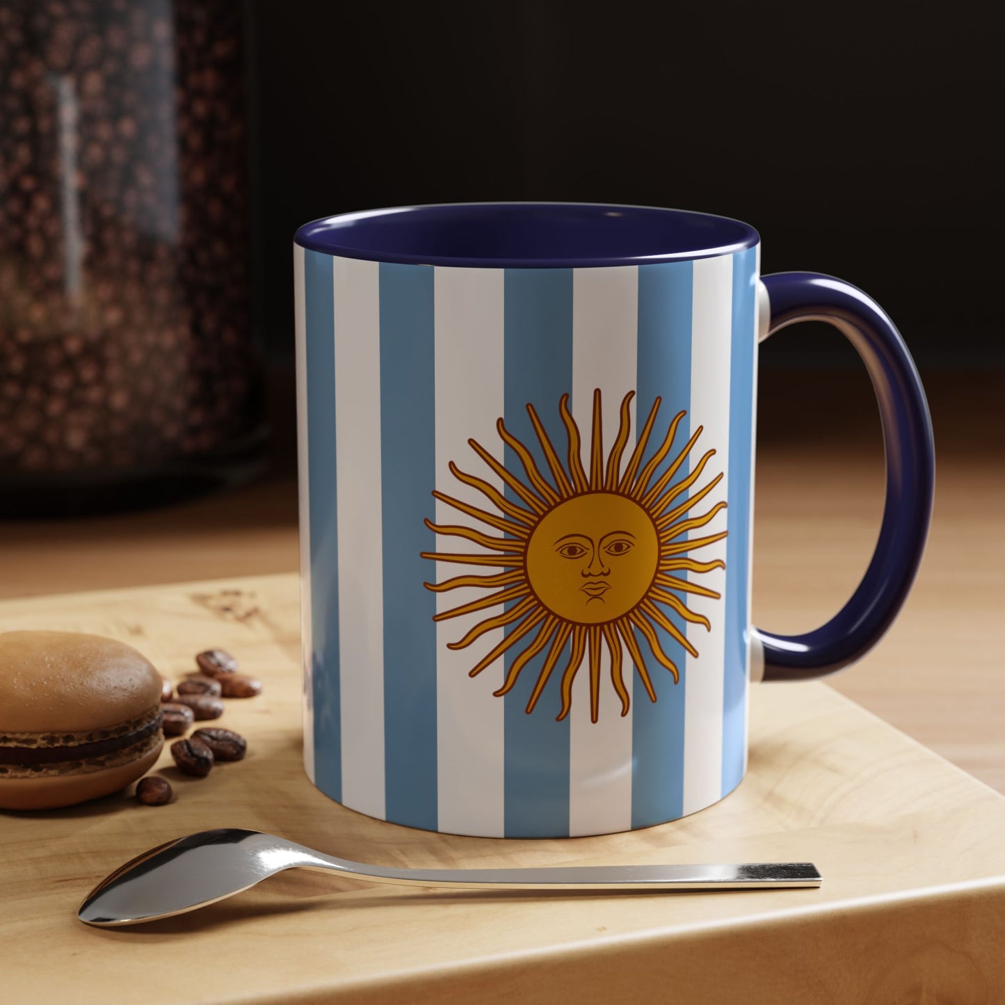 Personalized Name & Number Argentina Jersey Football Soccer World Cup Mug | Lionel Messi Fans | Hunting Birthday Christmas Gift Present