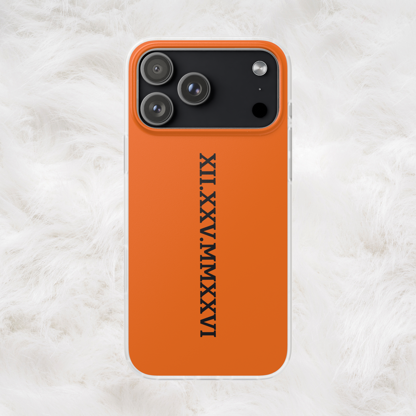 Personalized Name Text Luxury Orange Phone Case.