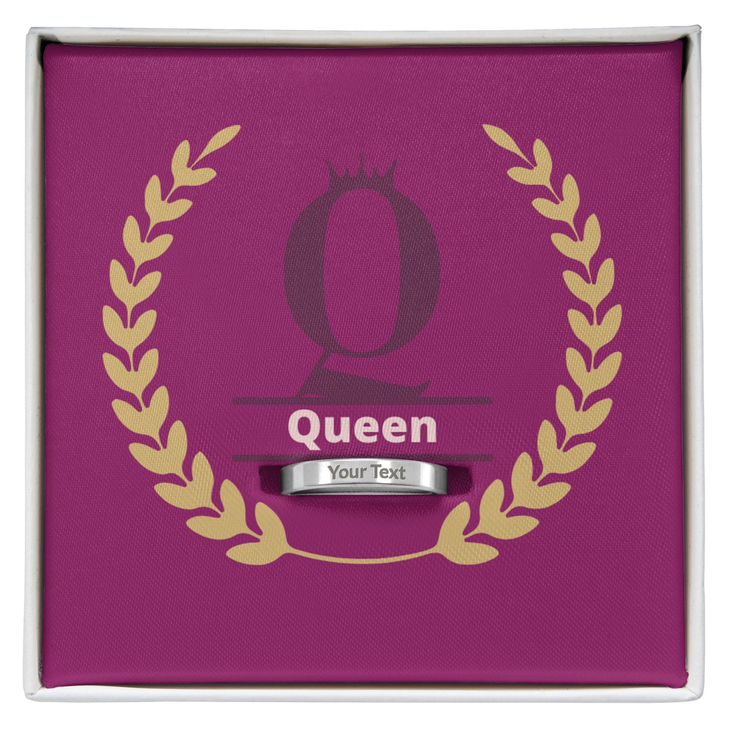 Personalized Engraved Queen Women's Ring | Best Gift for Her