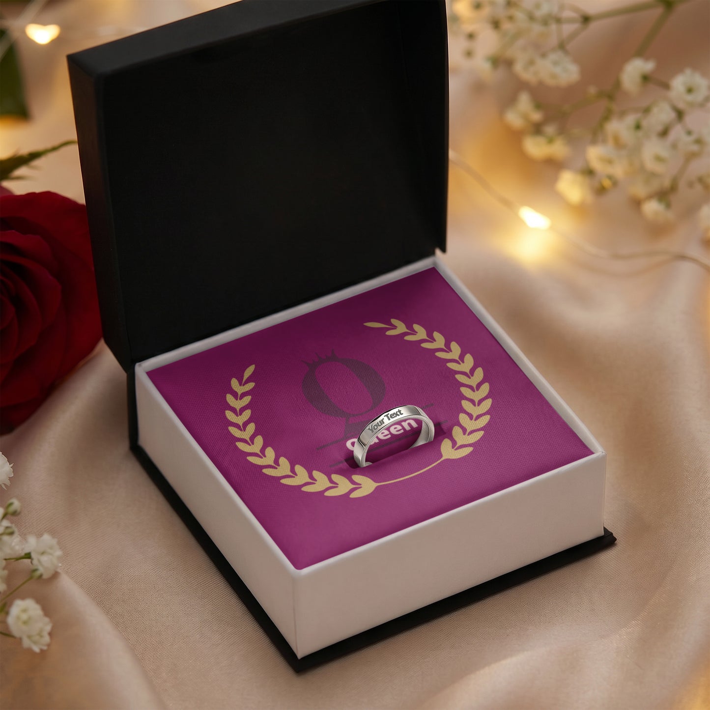 Personalized Engraved Queen Women's Ring | Best Gift for Her