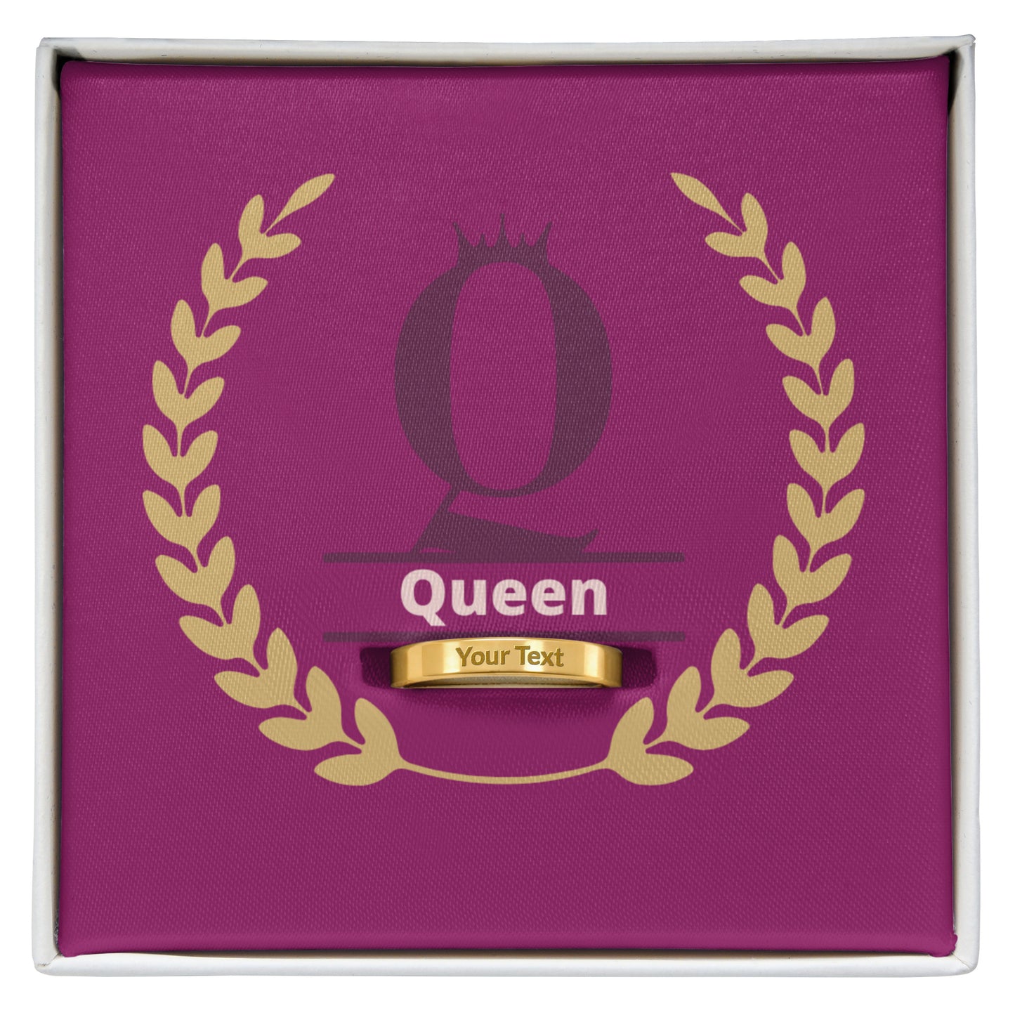 Personalized Engraved Queen Women's Ring | Best Gift for Her