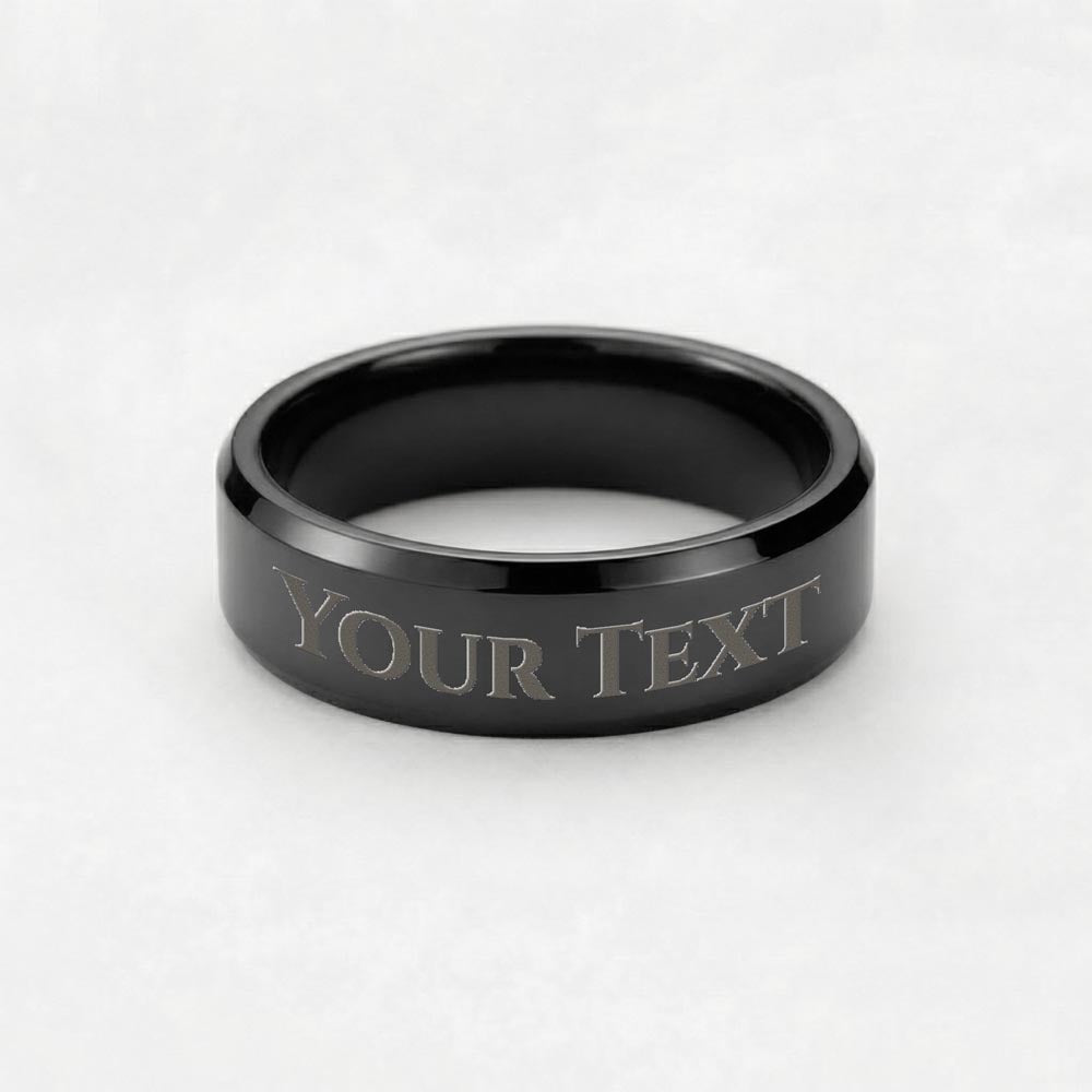 USA Flag Engraved Men's Ring | July 4th Veteran Gift Idea