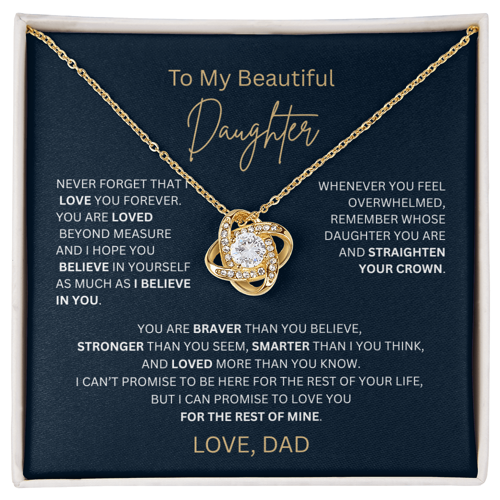 To My Daughter From Dad Jewelry and Meaningful Message Card | Birthday Christmas Gift Idea