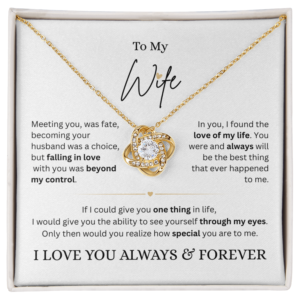 To My Wife Necklace - Perfect Christmas & Anniversary Birthday Gift for Her | Wife Woman Jewelry