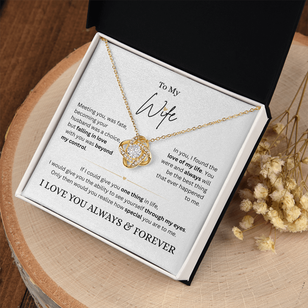 To My Wife Necklace - Perfect Christmas & Anniversary Birthday Gift for Her | Wife Woman Jewelry