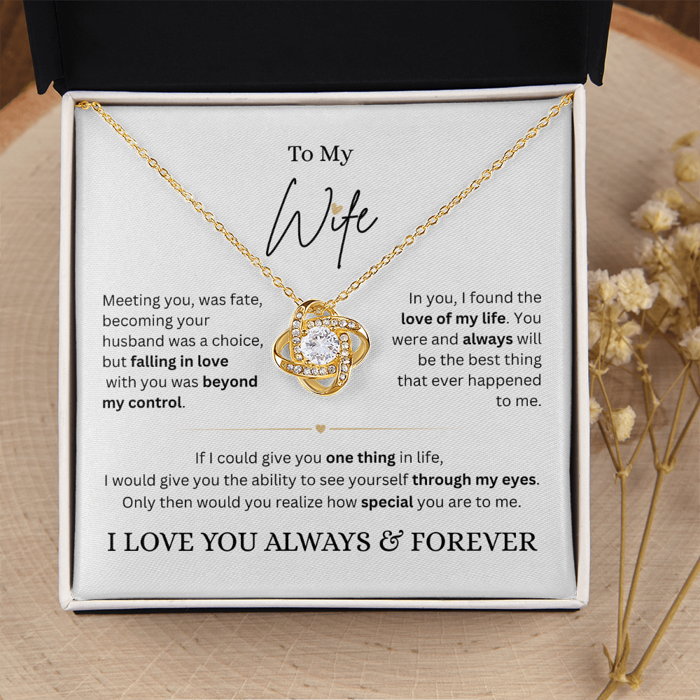 To My Wife Necklace - Perfect Christmas & Anniversary Birthday Gift for Her | Wife Woman Jewelry