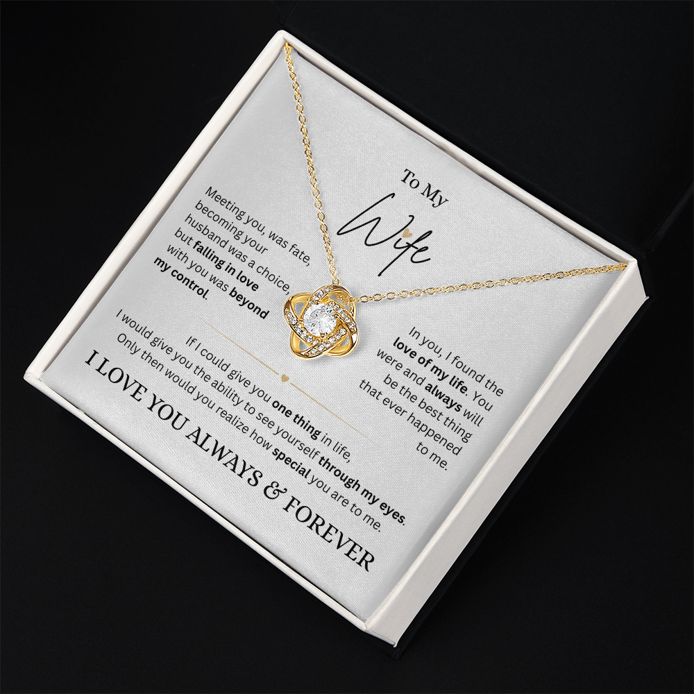 To My Wife Necklace - Perfect Christmas & Anniversary Birthday Gift for Her | Wife Woman Jewelry
