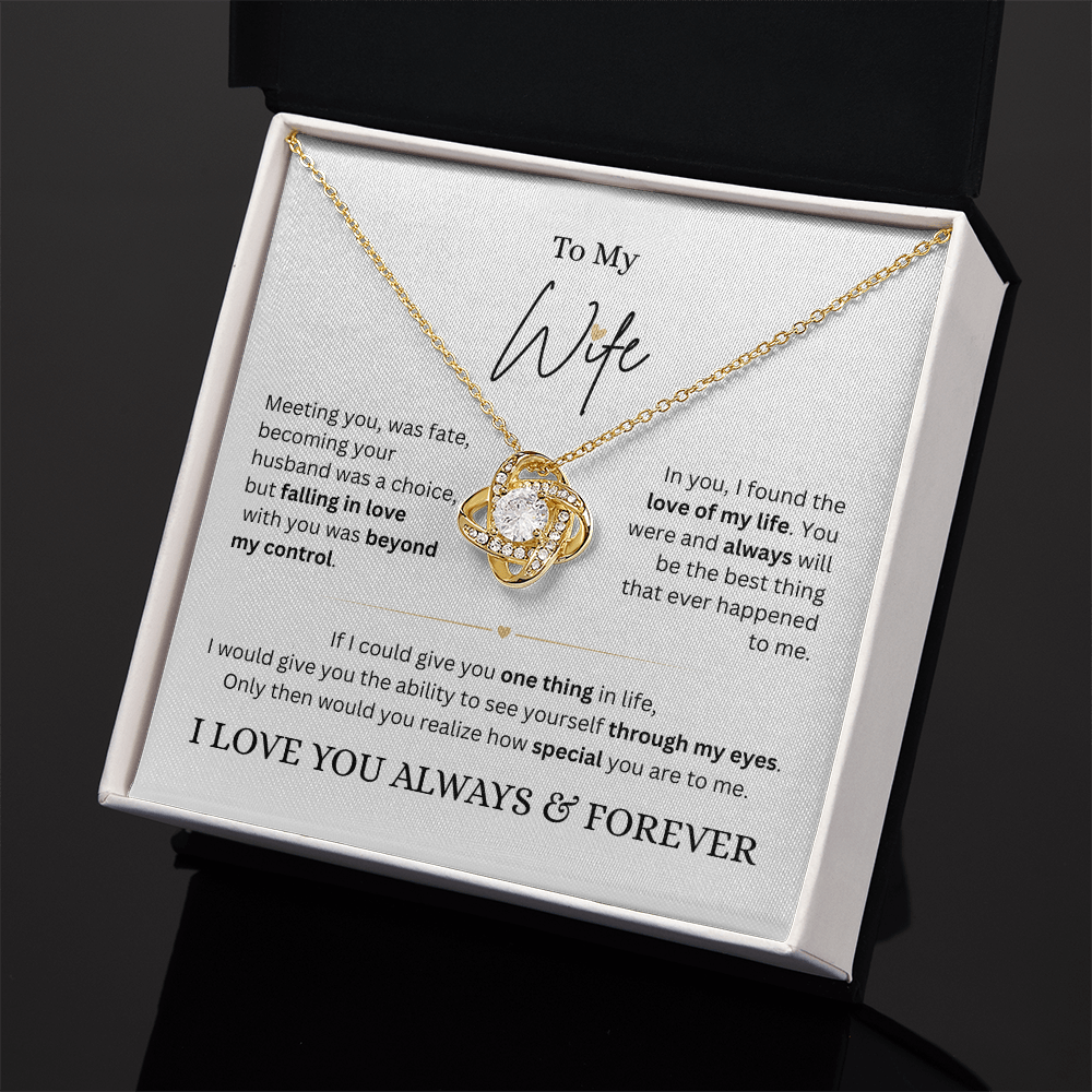 To My Wife Necklace - Perfect Christmas & Anniversary Birthday Gift for Her | Wife Woman Jewelry