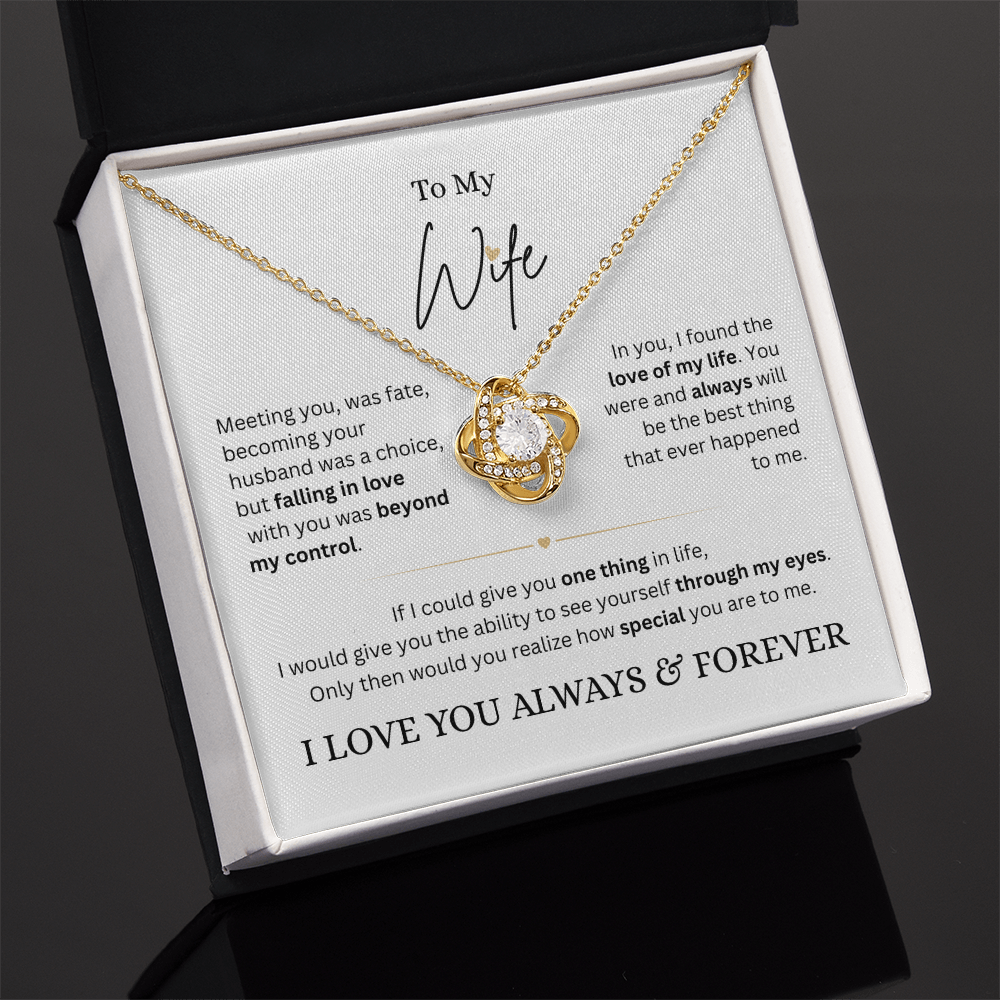 To My Wife Necklace - Perfect Christmas & Anniversary Birthday Gift for Her | Wife Woman Jewelry