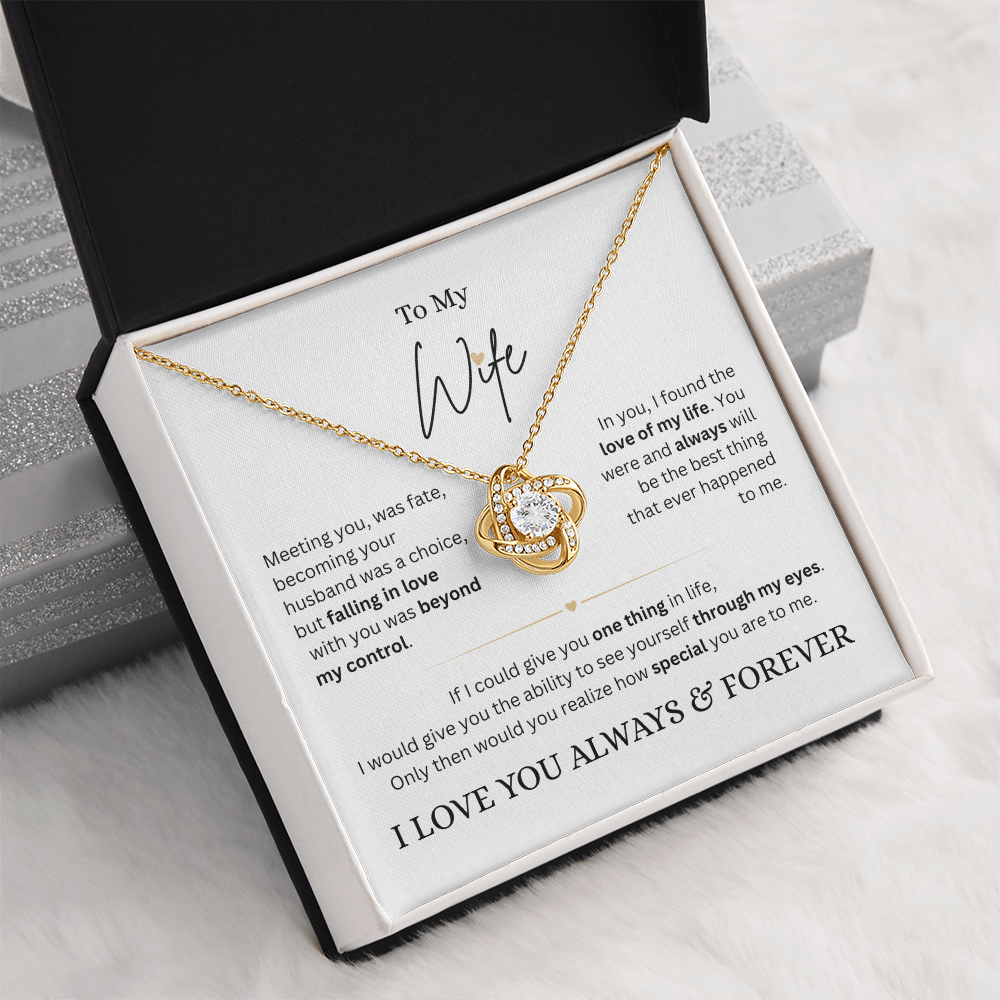 To My Wife Necklace - Perfect Christmas & Anniversary Birthday Gift for Her | Wife Woman Jewelry