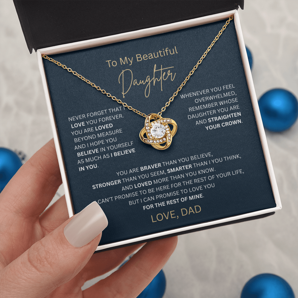 To My Daughter From Dad Jewelry and Meaningful Message Card | Birthday Christmas Gift Idea