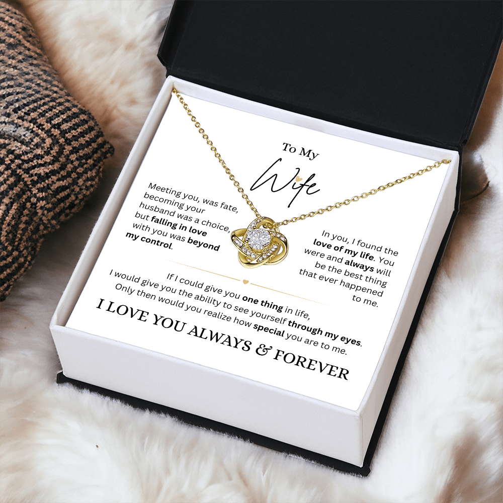 To My Wife Necklace - Perfect Christmas & Anniversary Birthday Gift for Her | Wife Woman Jewelry