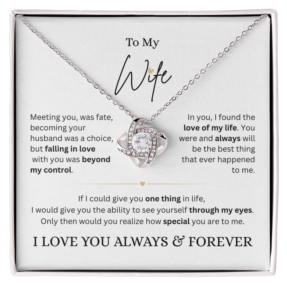 To My Wife Necklace - Perfect Christmas & Anniversary Birthday Gift for Her | Wife Woman Jewelry