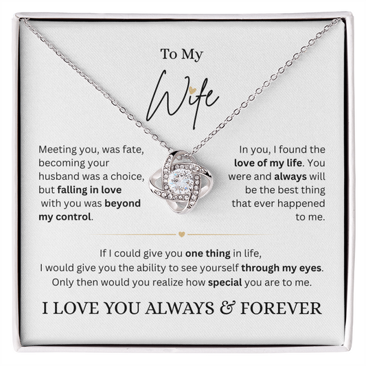 To My Wife Necklace - Perfect Christmas & Anniversary Birthday Gift for Her | Wife Woman Jewelry