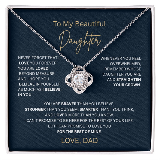 To My Daughter From Dad Jewelry and Meaningful Message Card | Birthday Christmas Gift Idea
