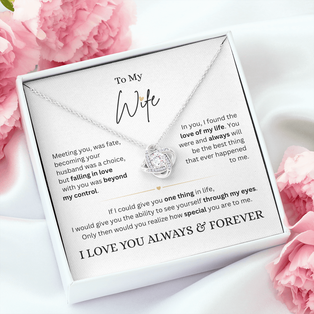 To My Wife Necklace - Perfect Christmas & Anniversary Birthday Gift for Her | Wife Woman Jewelry