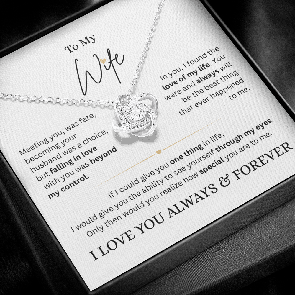 To My Wife Necklace - Perfect Christmas & Anniversary Birthday Gift for Her | Wife Woman Jewelry
