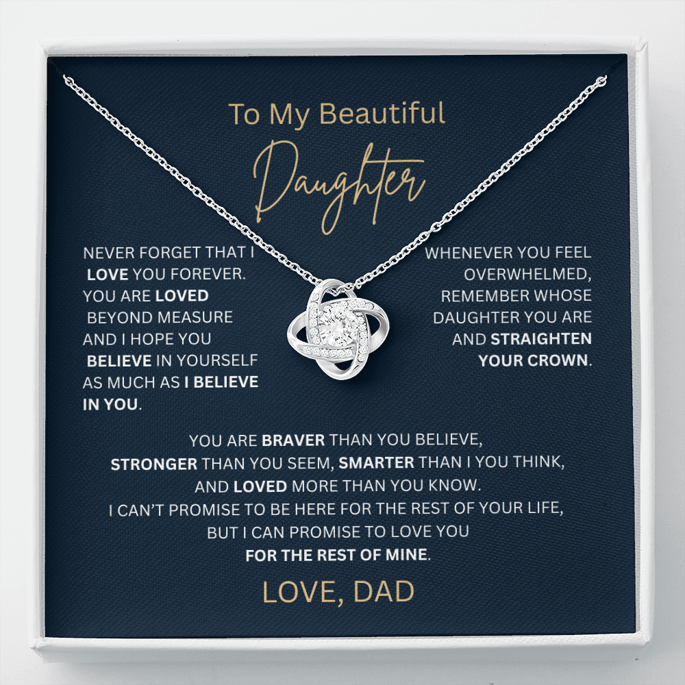To My Daughter From Dad Jewelry and Meaningful Message Card | Birthday Christmas Gift Idea