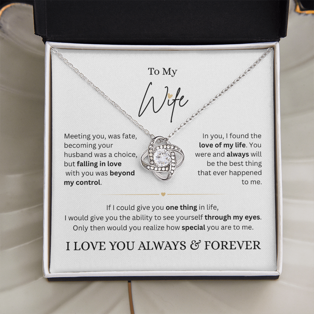 To My Wife Necklace - Perfect Christmas & Anniversary Birthday Gift for Her | Wife Woman Jewelry