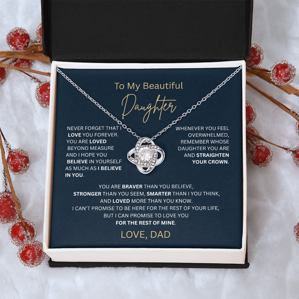 To My Daughter From Dad Jewelry and Meaningful Message Card | Birthday Christmas Gift Idea
