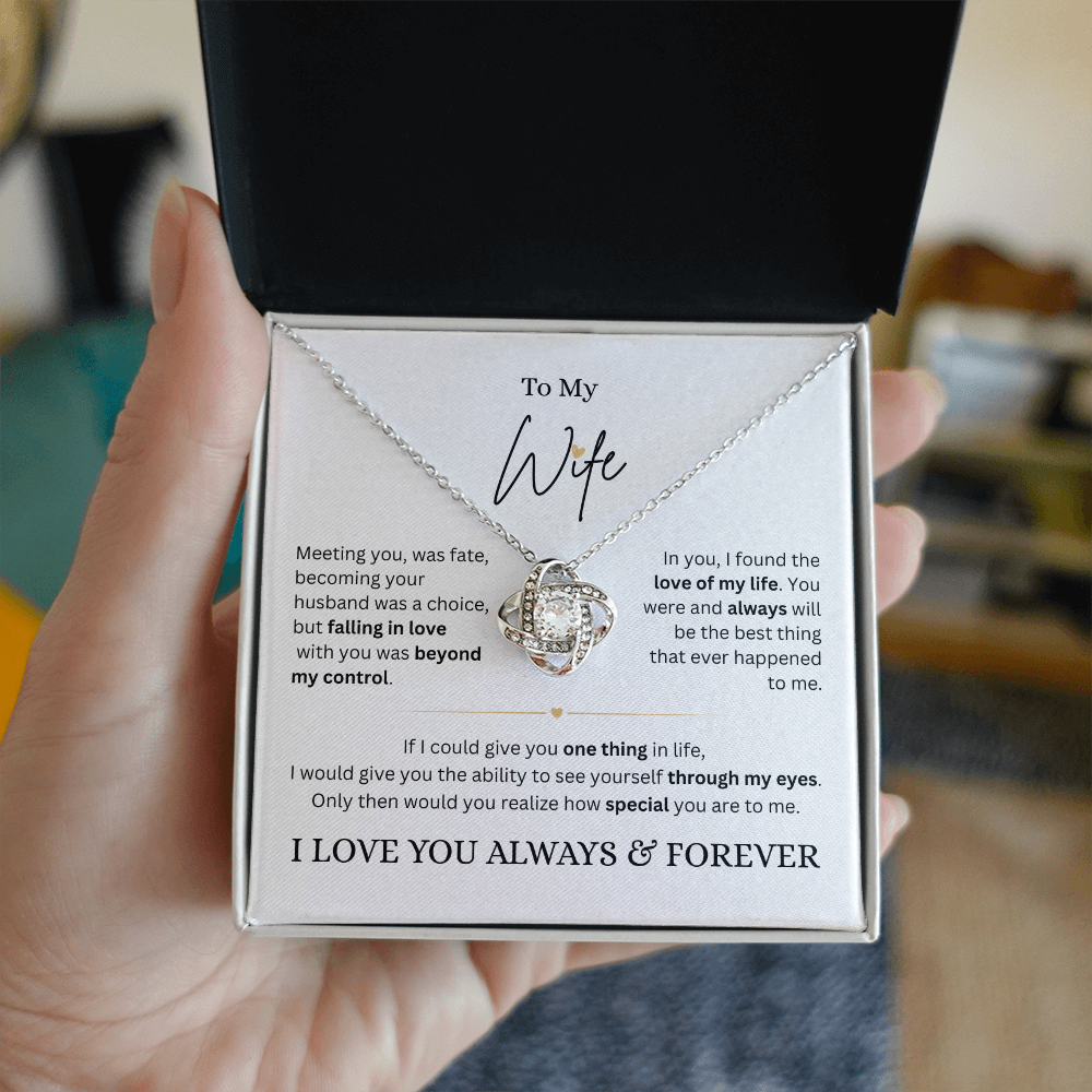 To My Wife Necklace - Perfect Christmas & Anniversary Birthday Gift for Her | Wife Woman Jewelry