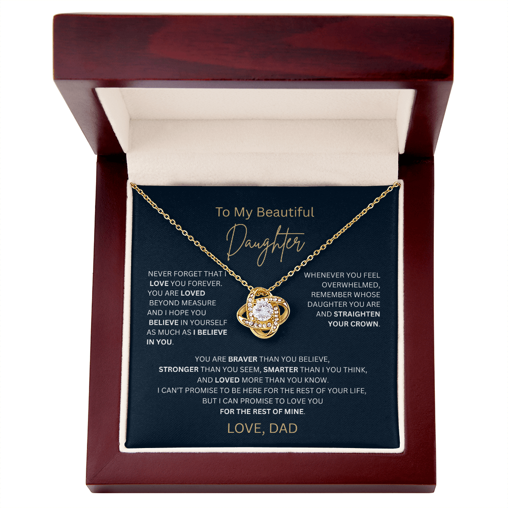 To My Daughter From Dad Jewelry and Meaningful Message Card | Birthday Christmas Gift Idea