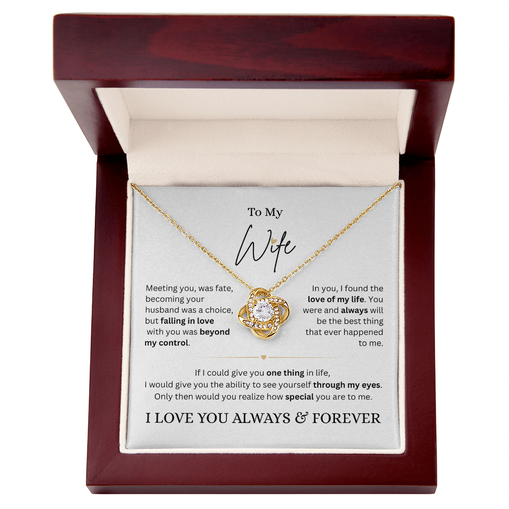 To My Wife Necklace - Perfect Christmas & Anniversary Birthday Gift for Her | Wife Woman Jewelry