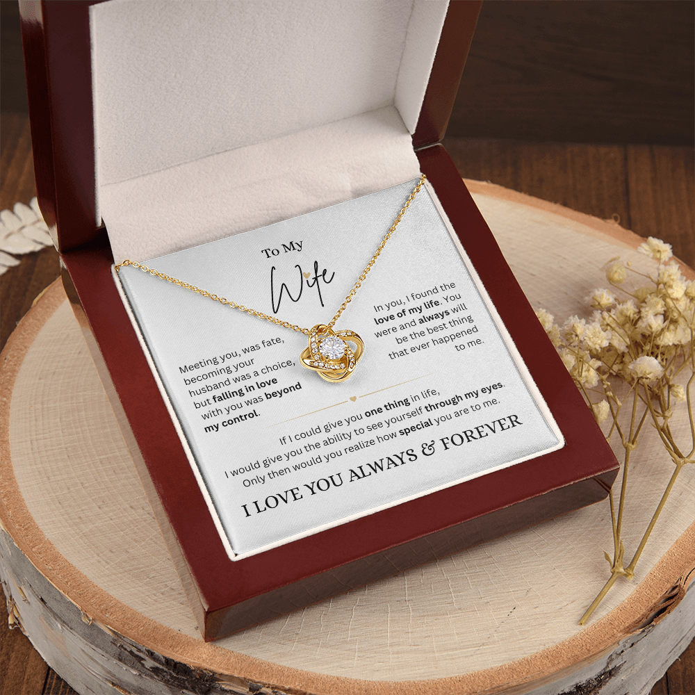 To My Wife Necklace - Perfect Christmas & Anniversary Birthday Gift for Her | Wife Woman Jewelry