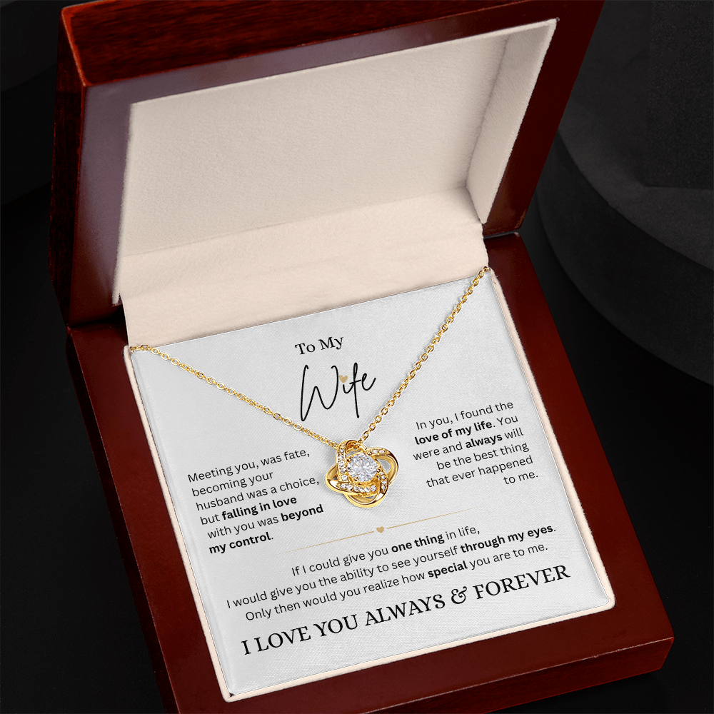 To My Wife Necklace - Perfect Christmas & Anniversary Birthday Gift for Her | Wife Woman Jewelry