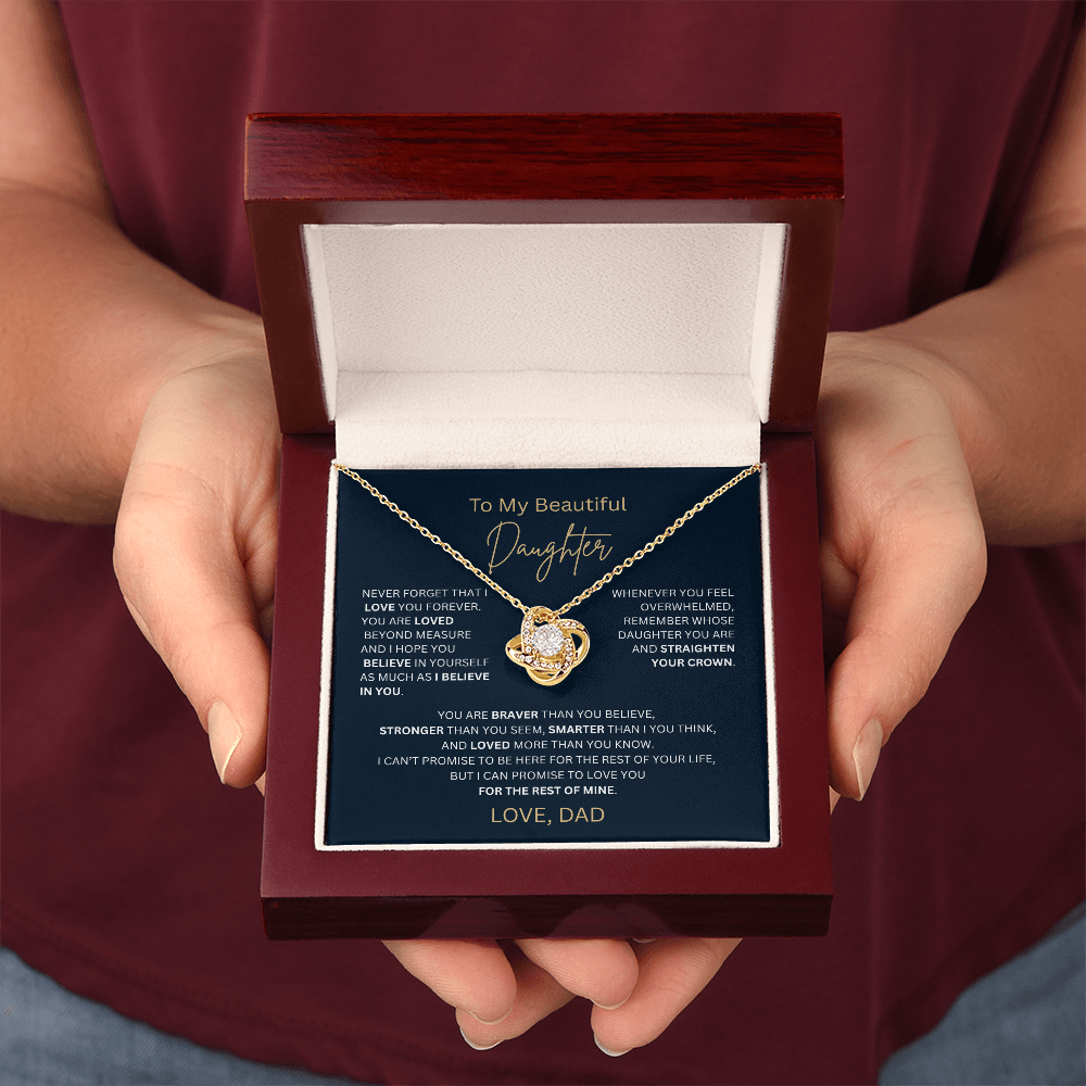 To My Daughter From Dad Jewelry and Meaningful Message Card | Birthday Christmas Gift Idea