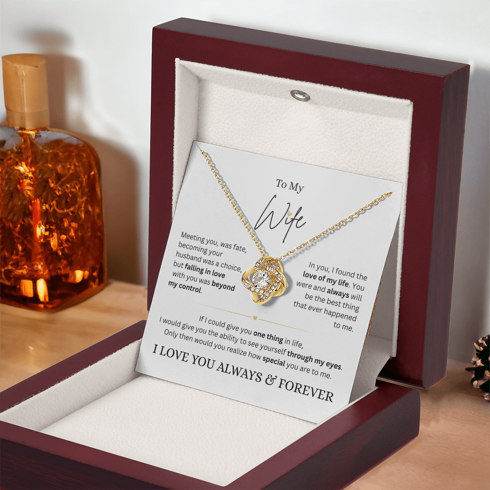 To My Wife Necklace - Perfect Christmas & Anniversary Birthday Gift for Her | Wife Woman Jewelry